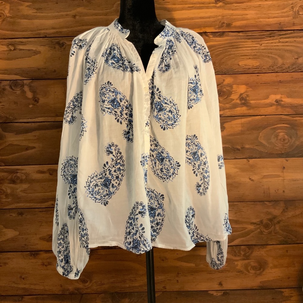 H&M cotton peasant blouse in size 10.